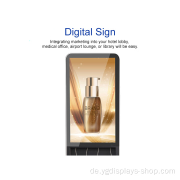 Bewegliche LCD-Signage-Ladestation Broschürenhalter